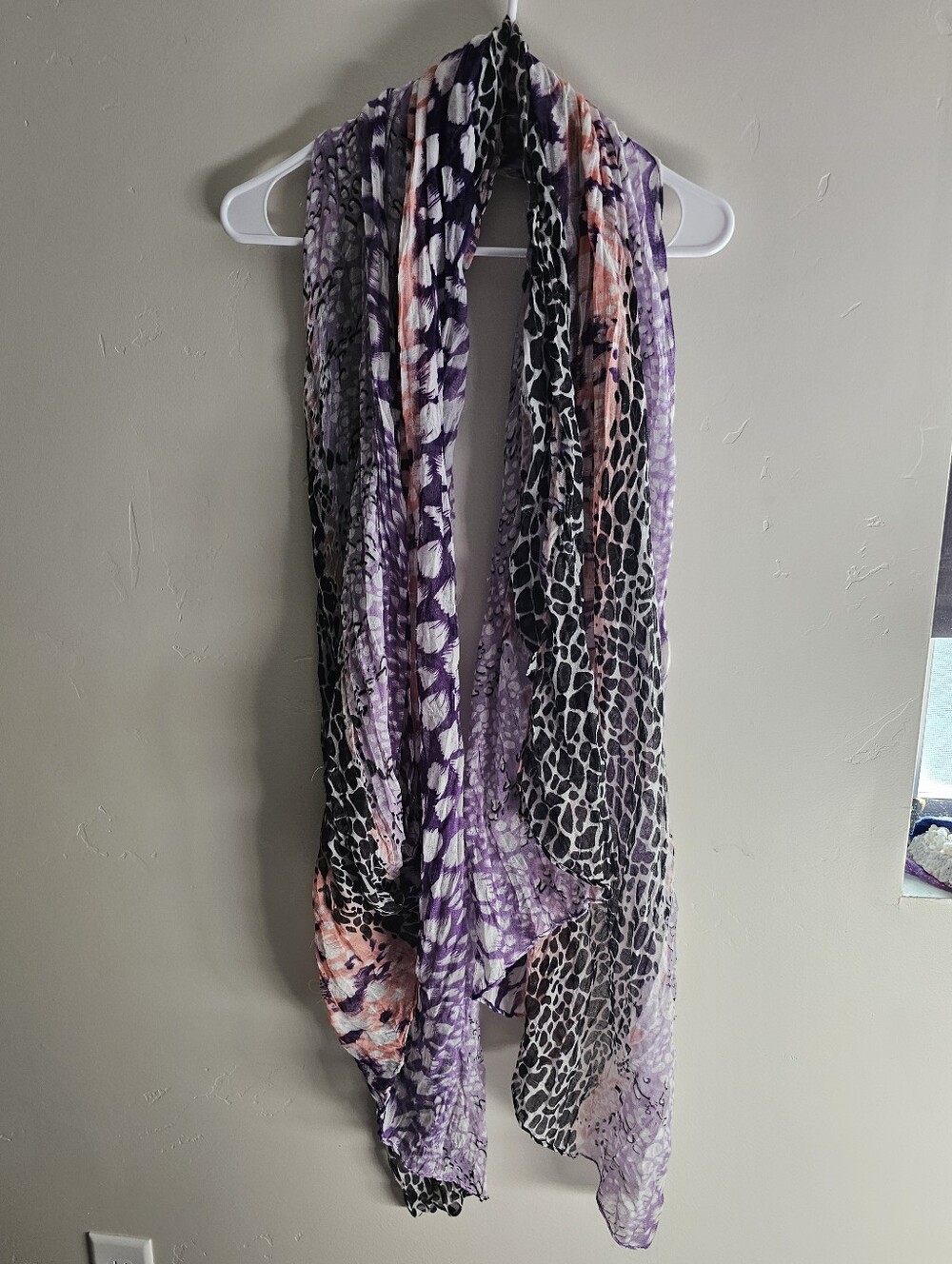 Lightweight Purple Animal Print Women's Scarf